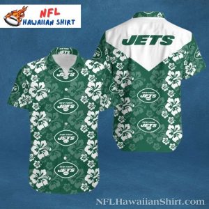 New York Jets Paradise Flora Hawaiian Shirt – NY Jets Aloha Shirt With Lush Floral Print