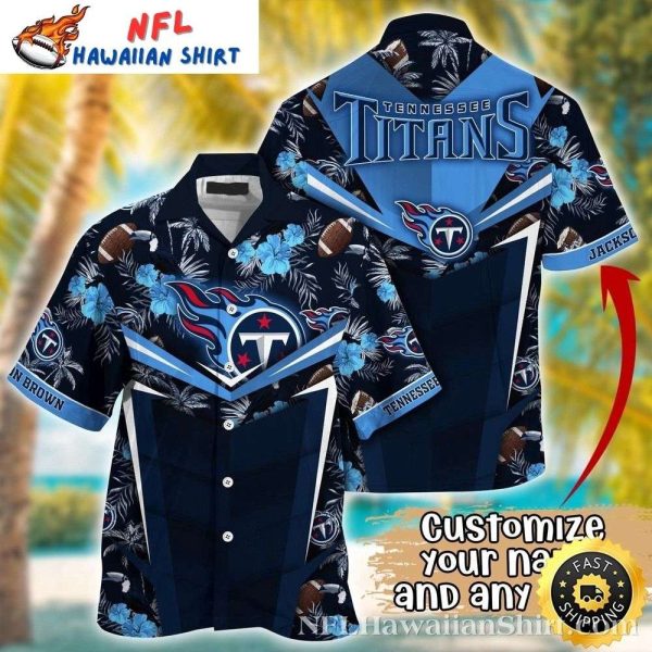 Nighttime Showdown – Tennessee Titans Dark Personalized Aloha Hawaiian Shirt