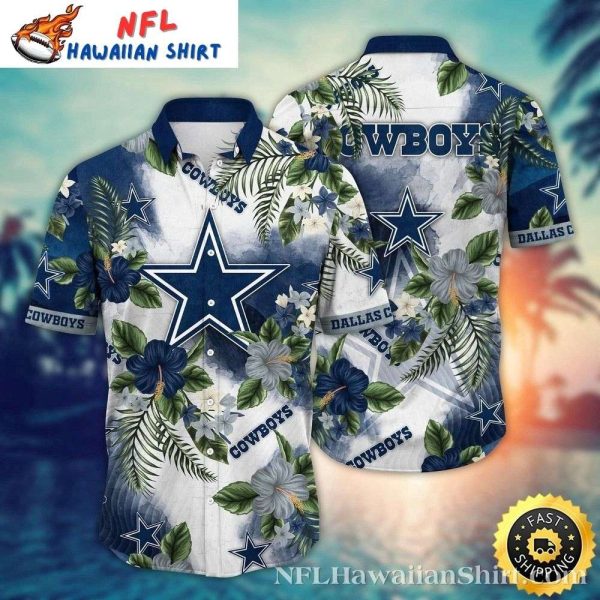 Ocean Breeze Dallas Cowboys Aloha Shirt – Hibiscus Palms Harmony