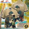 Ornate Hibiscus New Orleans Saints Hawaiian Shirt