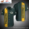 Packers Bold Yellow Stripe Green Hawaiian Shirt