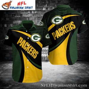 Packers Dynamic Play Green Gold Abstract Hawaiian Shirt