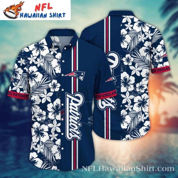 Patriotic Florals New England Patriots Button-Up Shirt