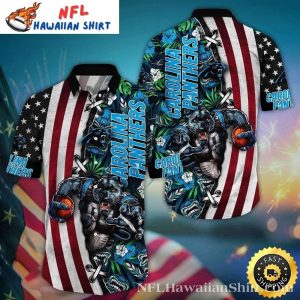 Patriotic Pride Carolina Panthers Hawaiian Shirt – NFL Panthers Aloha Spirit Mens