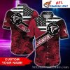 Patriotic Stars Stripes Atlanta Falcons Custom Name NFL Hawaiian Shirt