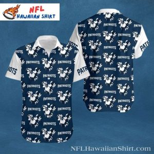 Patriots Breezy Hibiscus Hawaiian Shirt – Floral Elegance And Team Pride