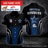 Personalized Black And Blue Electric Circuit Dallas Cowboys Hawaiian Shirt