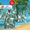 Personalized Foliage Print NY Jets Hawaiian Shirt – Customizable Jets Aloha Shirt