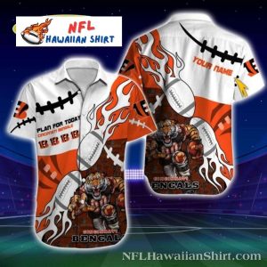 Personalized Gridiron Flames Bengals Hawaiian Shirt – Hot Offense Fashion Statement