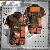 Personalized Gridiron Skull Cleveland Browns Hawaiian Shirt