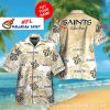 Personalized New Orleans Saints Tropical Hawaiian Shirt With Custom Name Feature