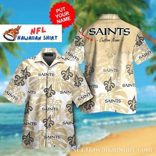 Personalized New Orleans Saints Tropical Hawaiian Shirt With Custom Name Feature