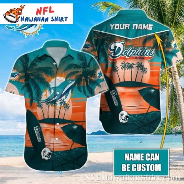 Personalized Paradise – Miami Dolphins Custom Beachfront Hawaiian Shirt