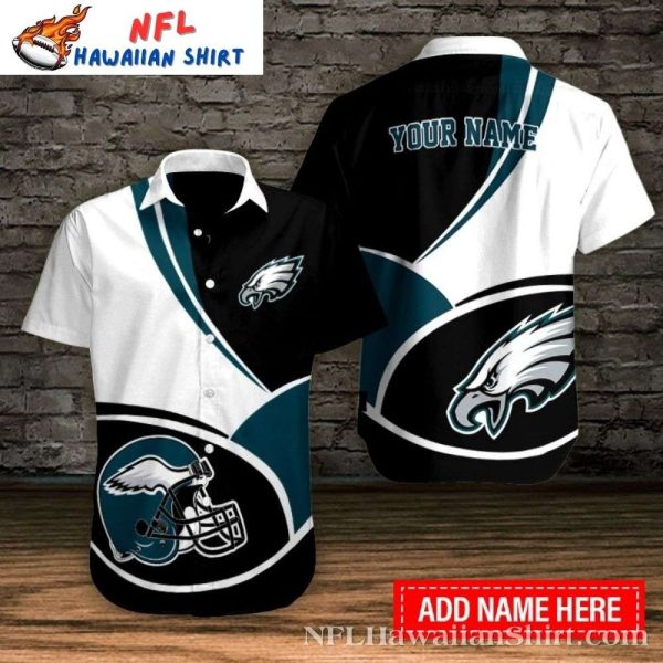 Philadelphia Eagles Contrast Helmet Design Aloha Shirt – Customizable