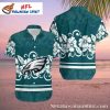 Philadelphia Eagles Tropical Hibiscus Flowers Hawaiian Shirt