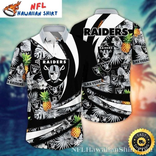 Pineapple And Palms Las Vegas Raiders Hawaiian Shirt