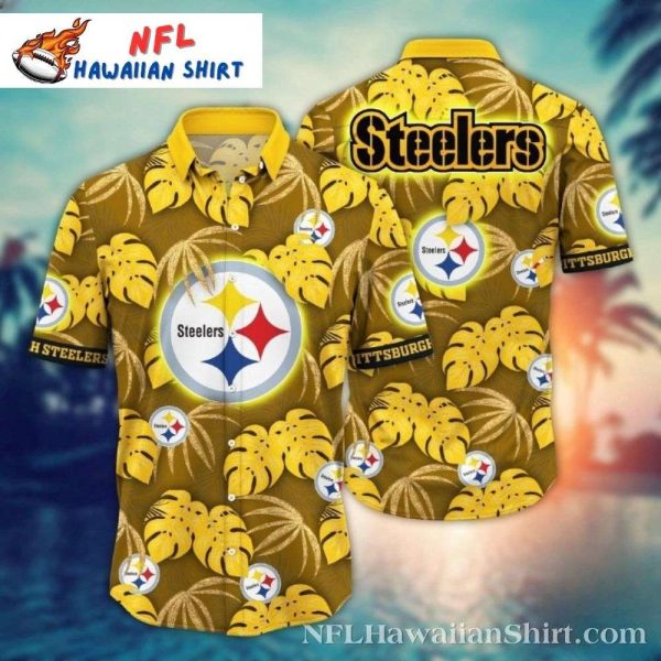 Pittsburgh Steelers Banana Leaf Blitz Hawaiian Shirt