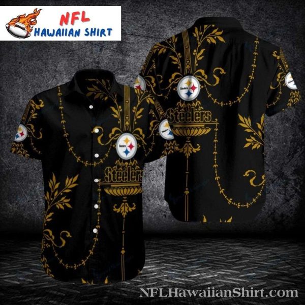 Pittsburgh Steelers Elegance – Baroque Patterned Hawaiian Shirt