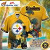 Pittsburgh Steelers Golden Tropics Fanfare Hawaiian Shirt