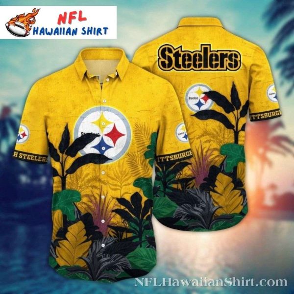 Pittsburgh Steelers Jungle – Wild Foliage Print Aloha Shirt