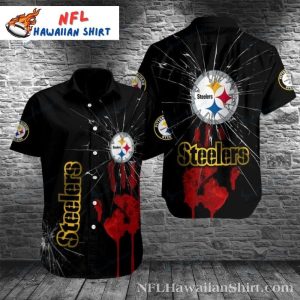 Pittsburgh Steelers Midnight Victory Splatter Hawaiian Shirt