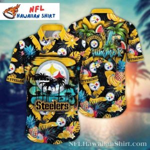 Pittsburgh Steelers Summer Vibes Pineapple Hawaiian Shirt