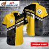 Pittsburgh’s Finest Stripes And Shadows Steelers Custom Aloha Shirt