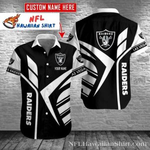 Raiders Diagonal Swagger Personalized Hawaiian Shirt