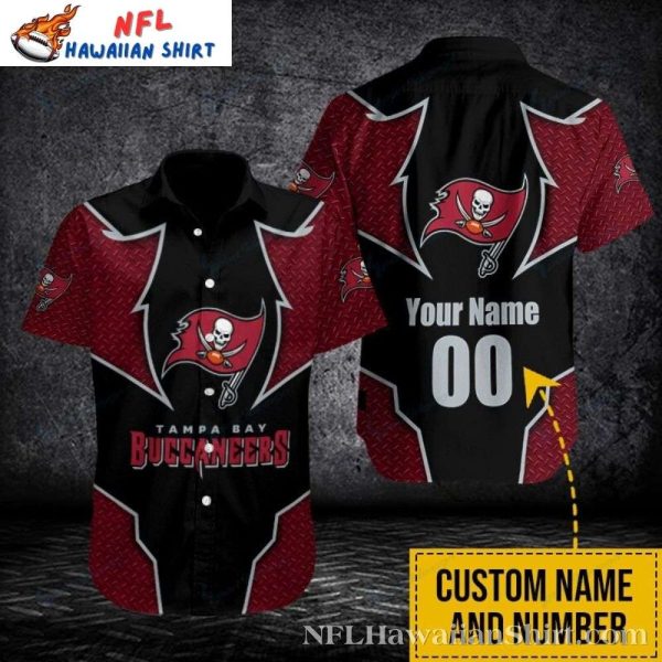 Red Diamond Texture Tampa Bay Buccaneers Hawaiian Shirt