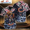 Roaring Bear Tropical Florals Chicago Bears Hawaiian Shirt