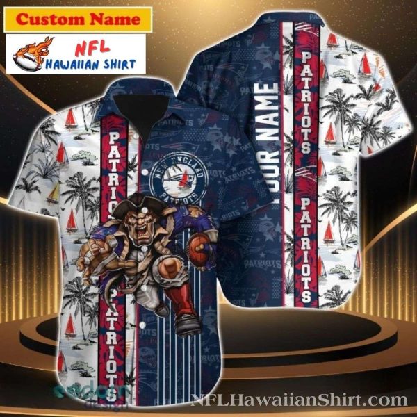 Sailor’s Pride – Personalized New England Patriots Nautical Hawaiian Shirt