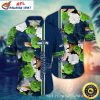 Seattle Seahawks Bloom Playbook Navy Floral Aloha Shirt