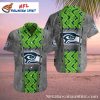 Seattle Seahawks Geometric Camo Precision Aloha Shirt