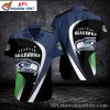 Seattle Seahawks Gridiron Glory Custom Name Black Blue Hawaiian Shirt