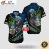 Seattle Seahawks Phantom Reaper Customizable Hawaiian Shirt