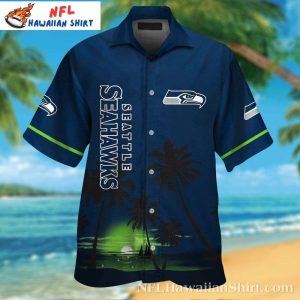 Seattle Seahawks Shoreline Spirit Hawaiian Shirt – Tropical Dusk