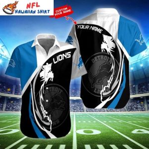 Sleek Detroit Lions Silver Edition Custom Hawaiian Shirt