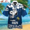 Snoopy Woodstock Indianapolis Colts Beach Hawaiian Shirt