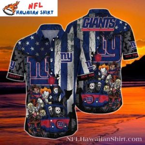 Spooky Squad NY Giants Americana Aloha Shirt