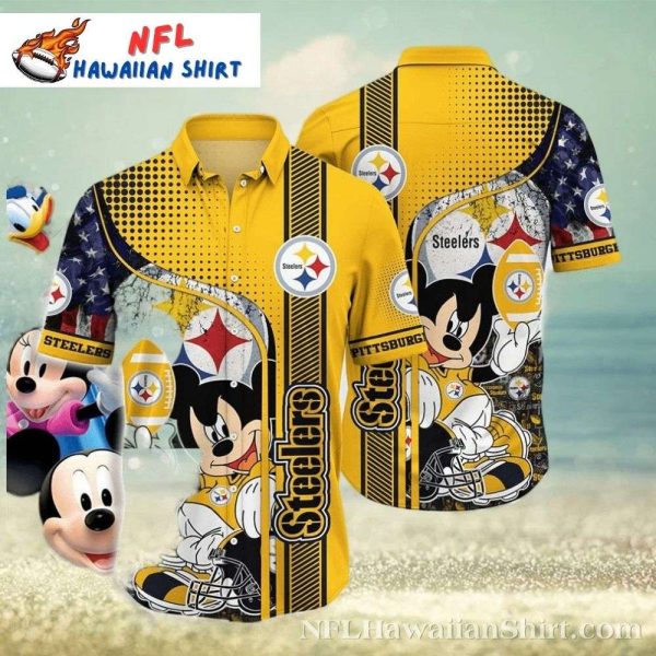 Sporty Toon Rally – Pittsburgh Animated Mascot Steelers Mickey Hawaiian Shirt