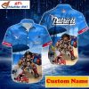 Starry Skyline New England Patriots Mascot – Personalized Hawaiian Patriots Shirt