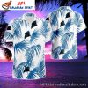 Summer Breeze Carolina Panthers Palm Shadows Hawaiian Shirt