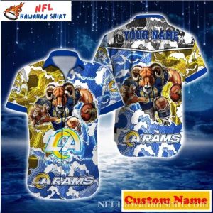 Sunny Skies Rams – Vibrant LA Rams Tropical Hawaiian Shirt