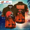 Sunset Flamingo Cleveland Browns Hawaiian Shirt