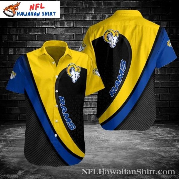 Sunset Gold Los Angeles Rams Hawaiian Shirt – Vibrant Diagonal Sweep