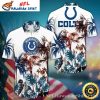 Sunset Palms Summer Breeze – White Floral Hawaiian Indianapolis Colts Shirt