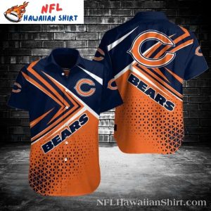 Sunset Stripes Chicago Bears Tropical Hawaiian Shirt