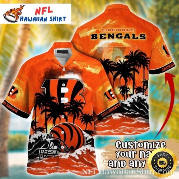 Sunset Surf Bengals – Cincinnati Bengals Hawaiian Shirt