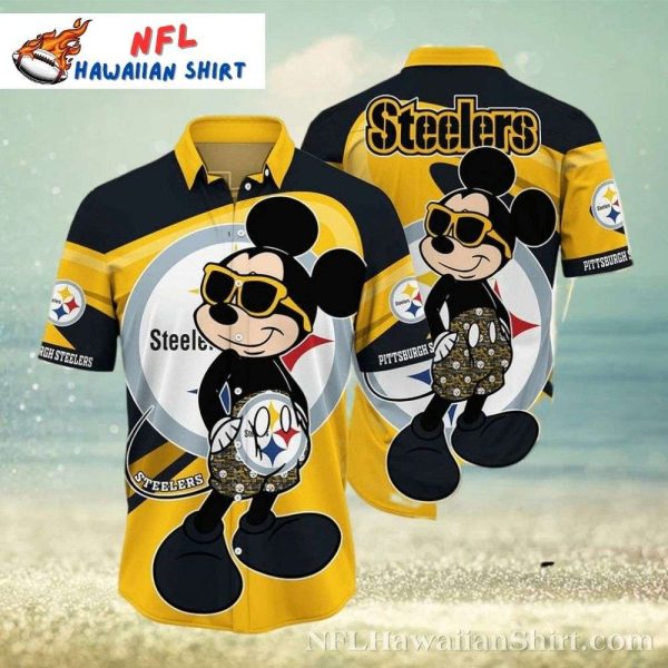 Sunshine Steeler – Animated Character Casual Mickey Pittsburgh Hawaiian Shirt