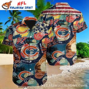 Surf And Turf – Chicago Bears Retro Hawaiian Shirt